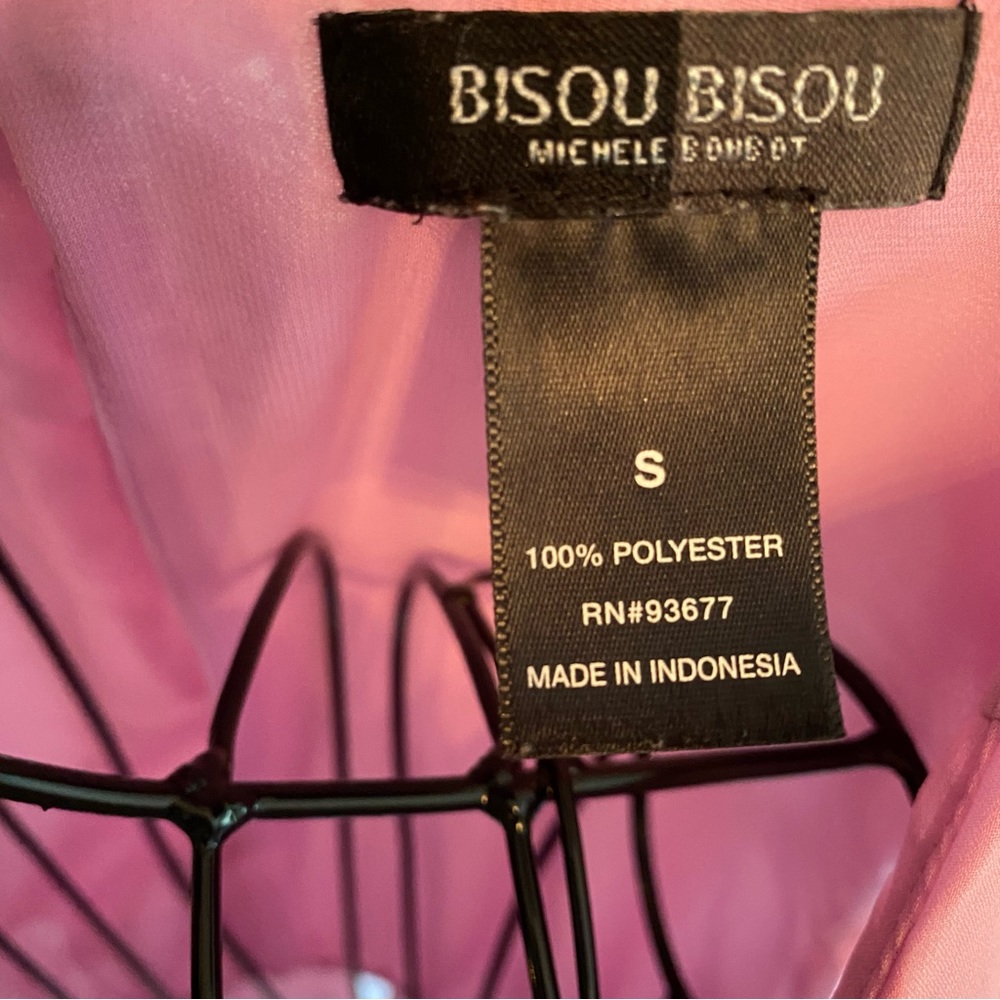 Bisou Bisou chiffon lillac sleeveless blouse size small - Picture 6 of 7